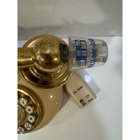 Vintage Western Electric French Style Push Button Telephone in Cream & Gold - Picture 5 of 8